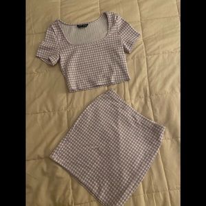 2 piece purple outfit